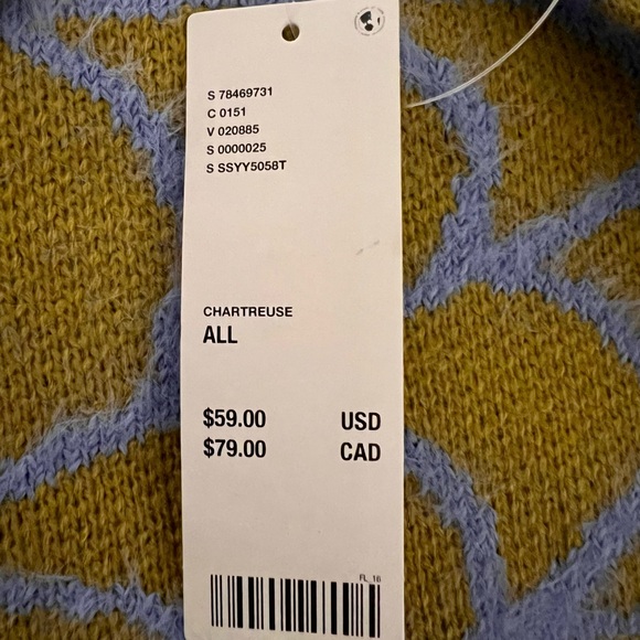 Urban Outfitters Chartreuse Green Bag with Lavender Web Design. NWT. - Picture 8 of 8